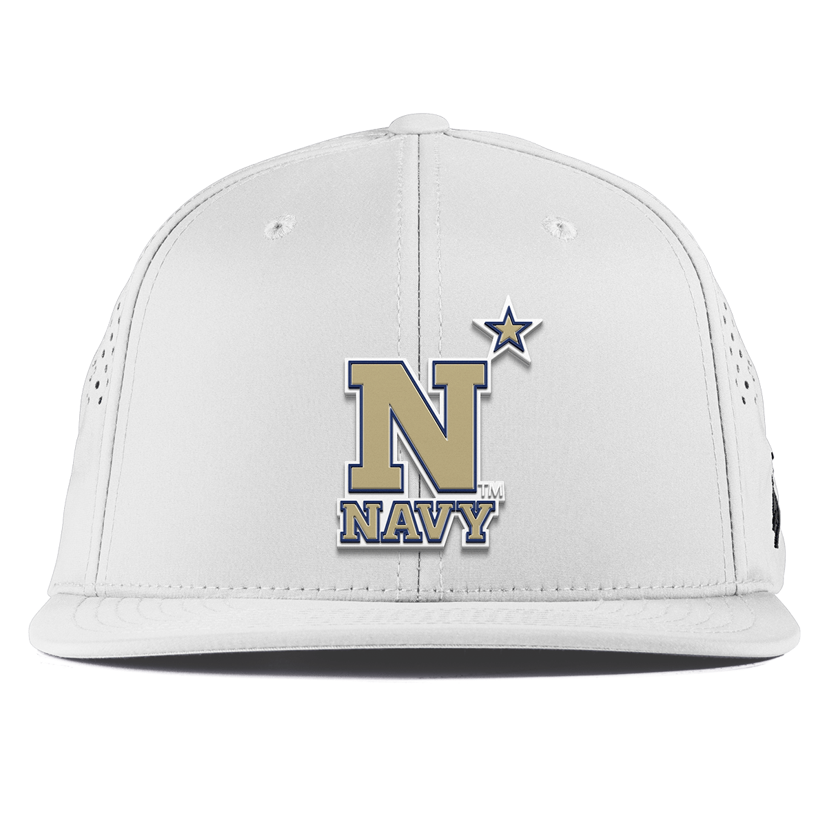 United States Naval Academy "Naval Academy Team Logo Gold" Flat Performance White