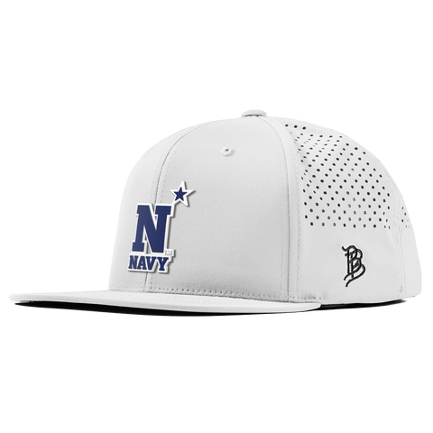 United States Naval Academy "Naval Academy Team Logo Navy" Flat Performance White