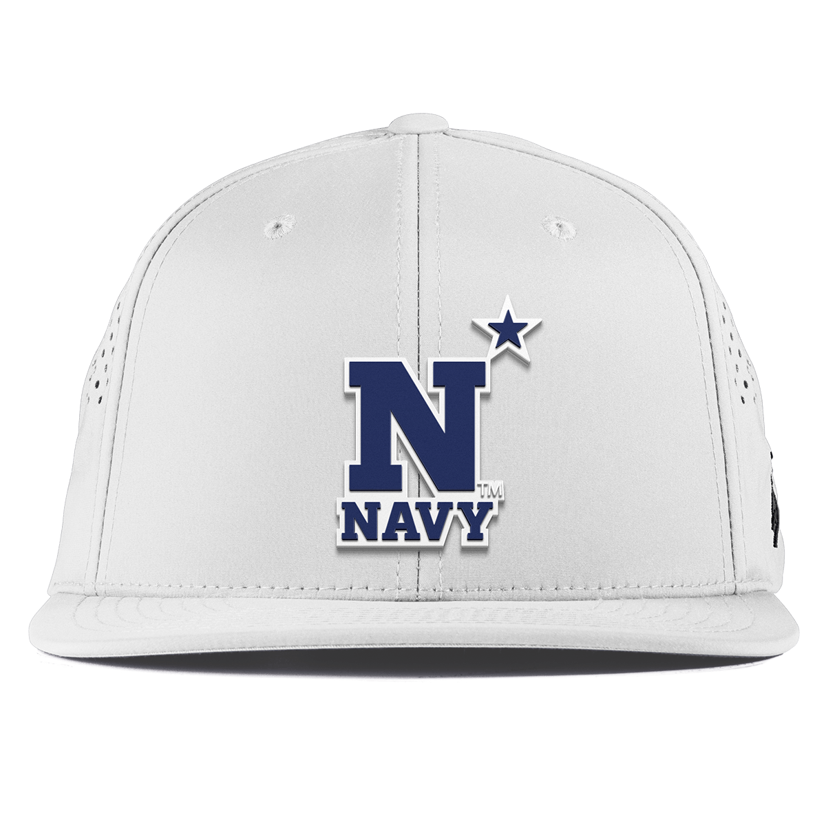 United States Naval Academy "Naval Academy Team Logo Navy" Flat Performance White