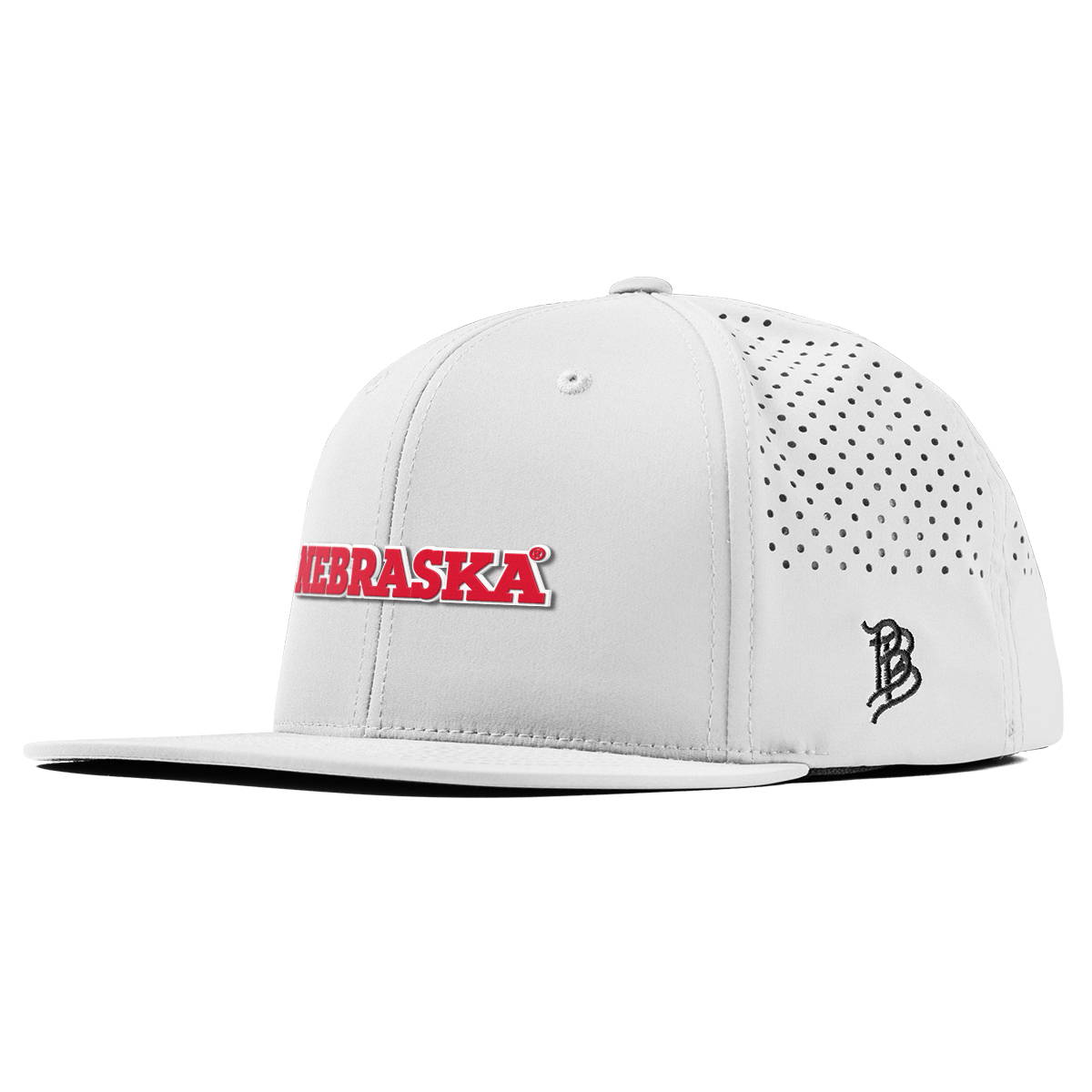 University of Nebraska "Nebraska Block" Flat Performance White