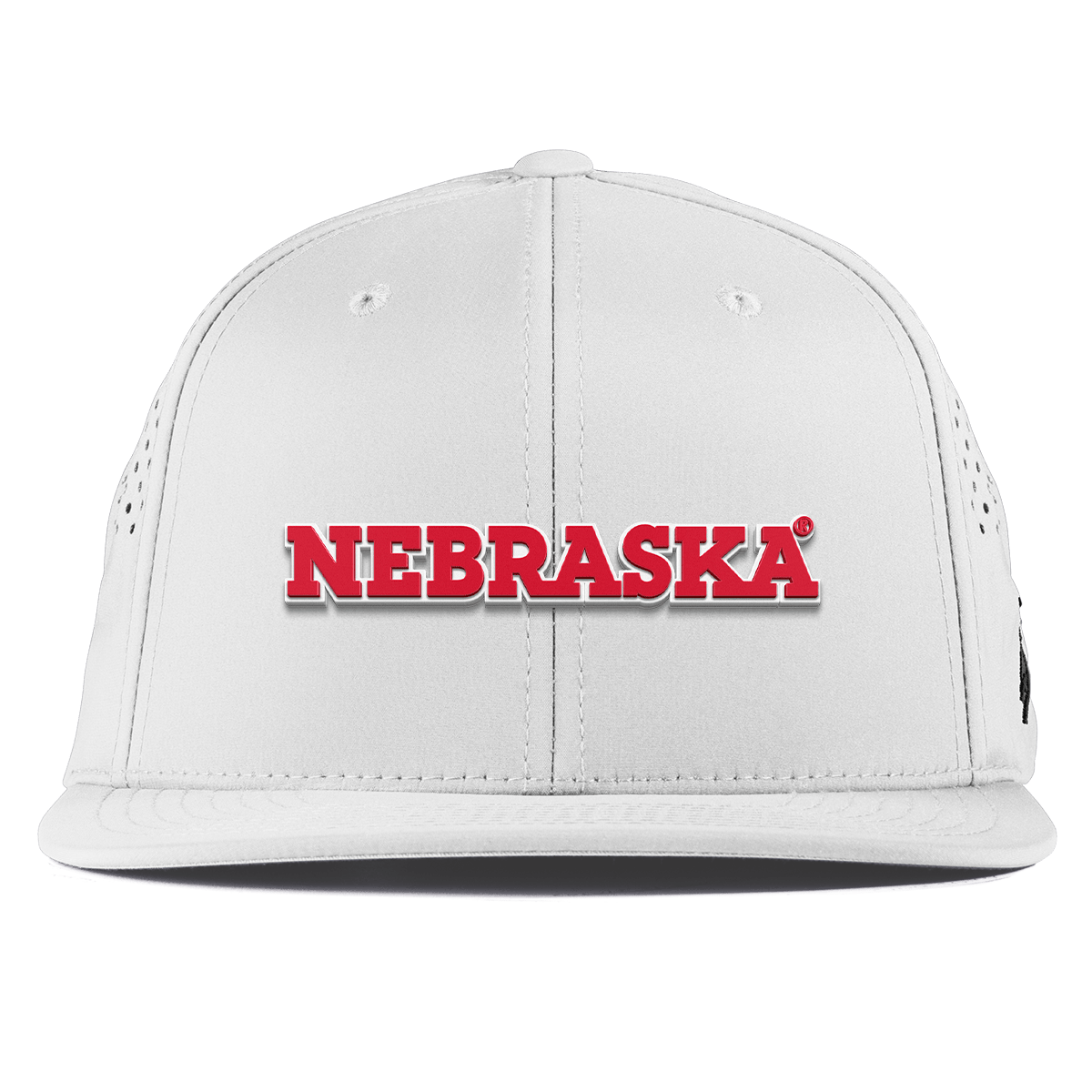 University of Nebraska "Nebraska Block" Flat Performance White