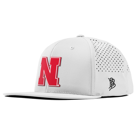 University of Nebraska "Nebraska Team Logo" Flat Performance White 