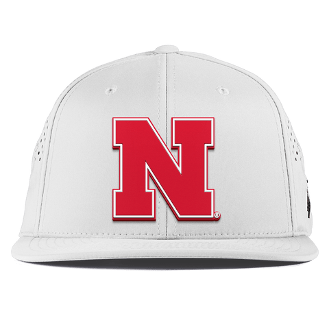 University of Nebraska "Nebraska Team Logo" Flat Performance White 