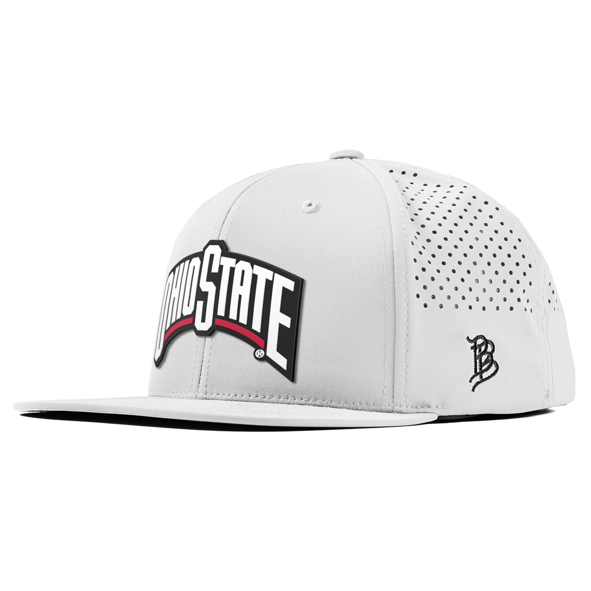 Ohio State University "Ohio State Block" Flat Performance White 