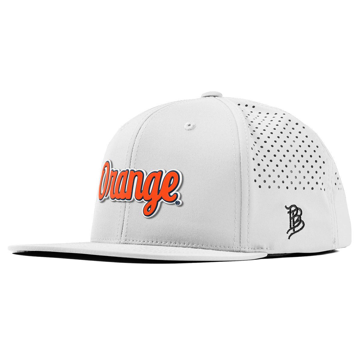 Syracuse University "Orange Throwback Script" Flat Performance White 