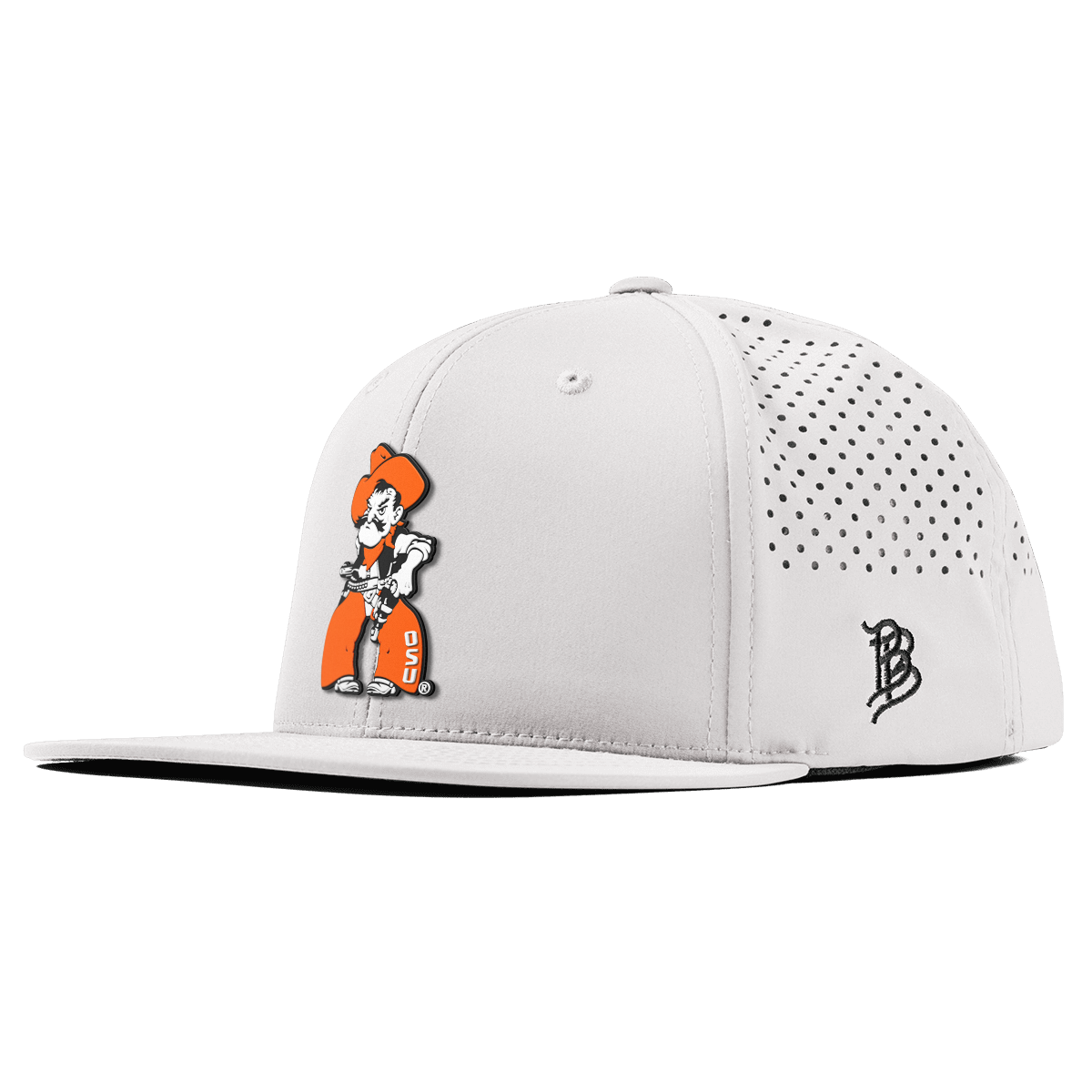 Oklahoma State University "Pistol Pete Quickdraw" Flat Performance White
