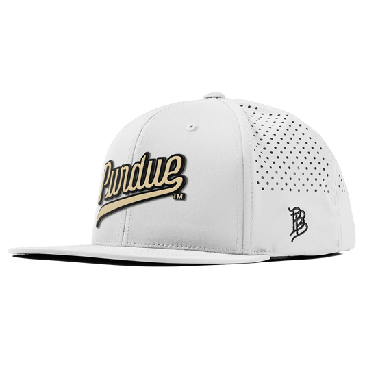 Purdue University "Purdue Script Gold" Flat Performance White