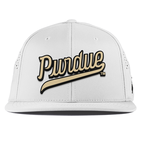 Purdue University "Purdue Script Gold" Flat Performance White