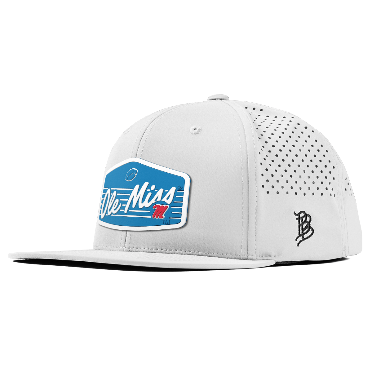 University of Mississippi "Rebel Football" Flat Performance White