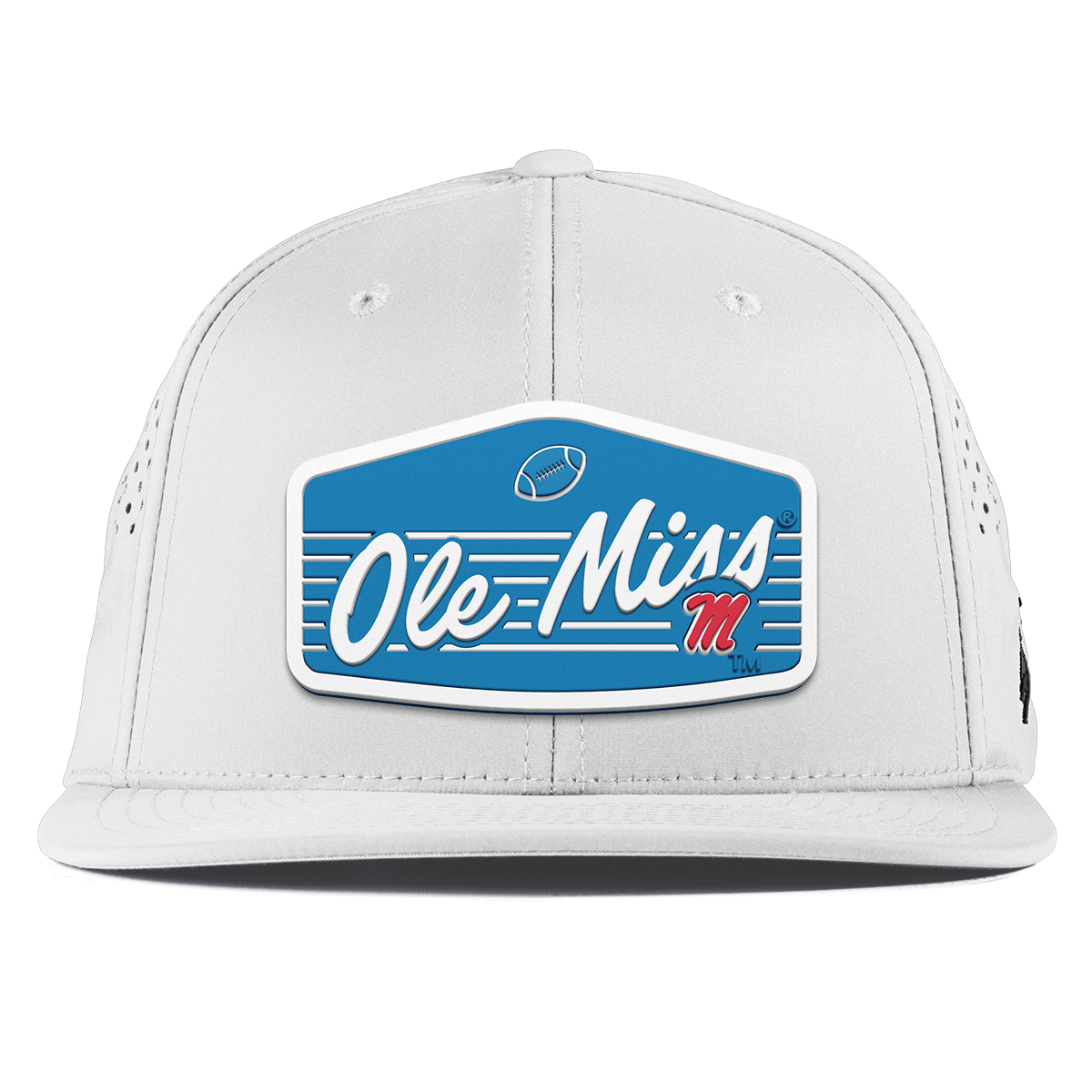 University of Mississippi "Rebel Football" Flat Performance White