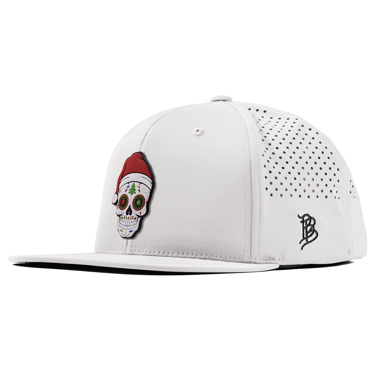 Santa Skull PVC Flat Performance White