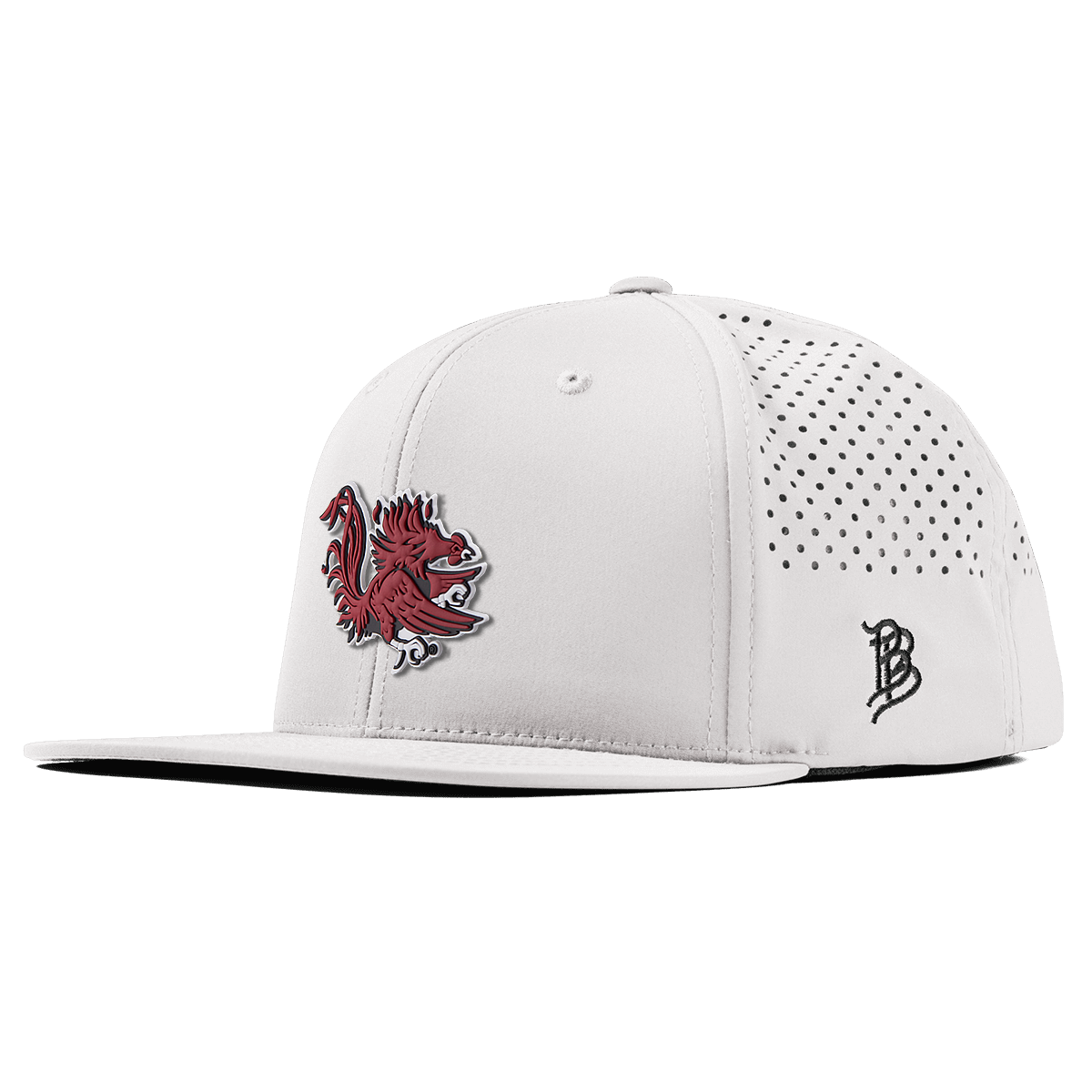 University of South Carolina "Sir Big Spur Logo" Flat Performance White