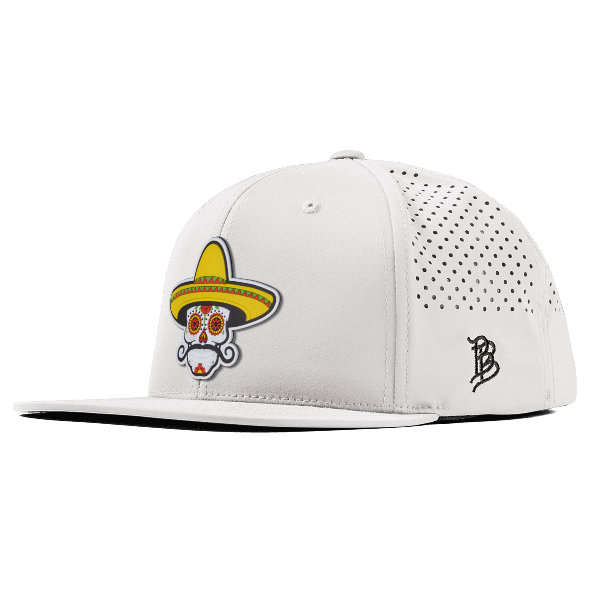 Sombrero Skull PVC Flat Performance White