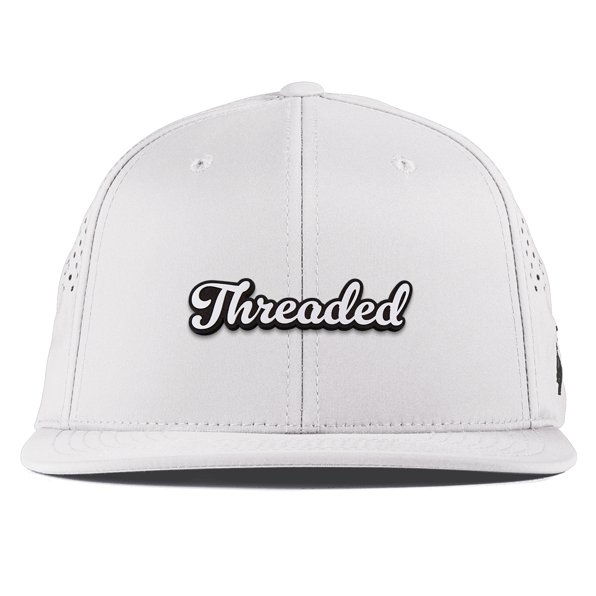 Threaded Script Flat Performance White