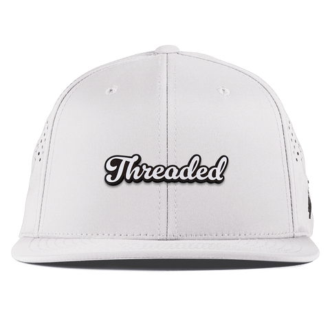 Threaded Script Flat Performance White
