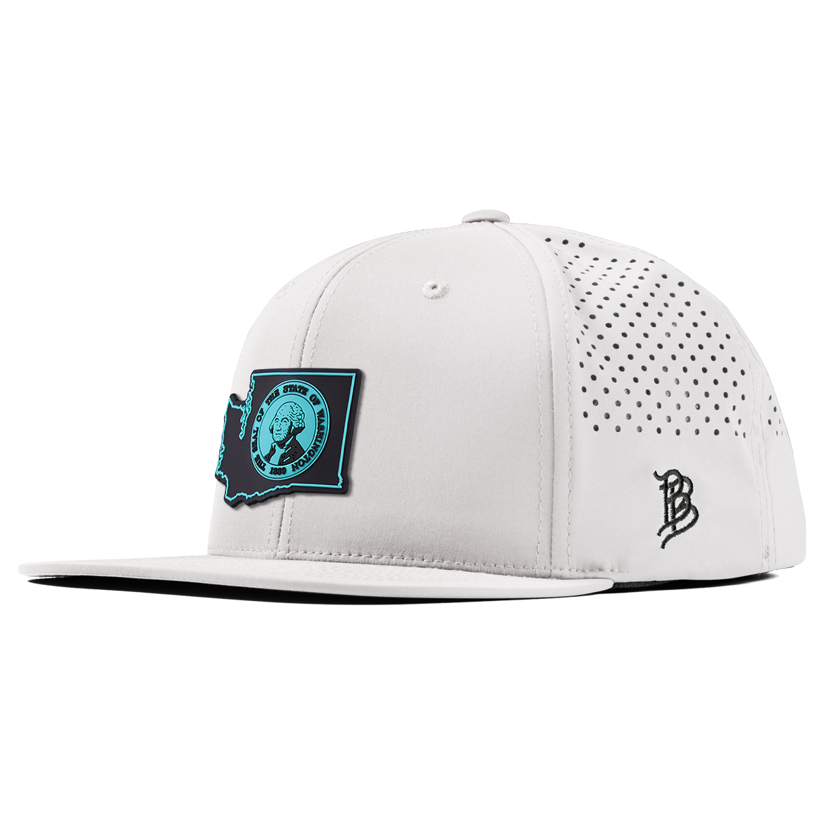 Washington Turquoise Flat Performance White