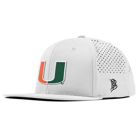 University of Miami "Miami Team Logo" Flat Performance White