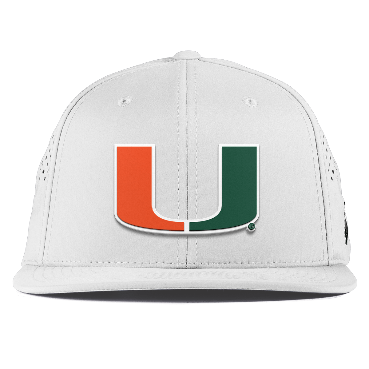 University of Miami "Miami Team Logo" Flat Performance White