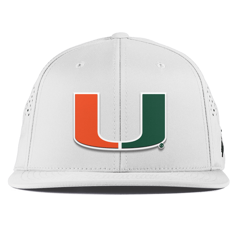 University of Miami "Miami Team Logo" Flat Performance White