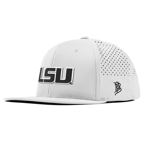 Louisiana State University "Vintage LSU Block" Flat Performance White