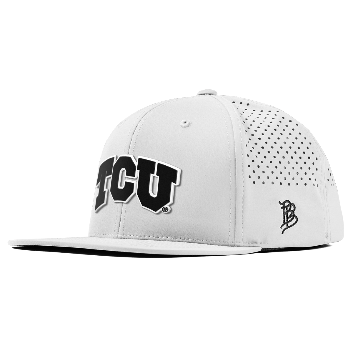 Texas Christian University "Vintage TCU Block" Flat Performance White