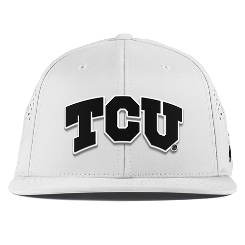 Texas Christian University "Vintage TCU Block" Flat Performance White