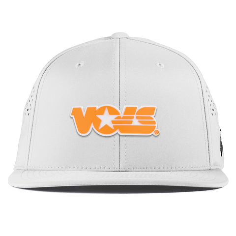 University of Tennessee "Tennessee Vols Block" Flat Performance White