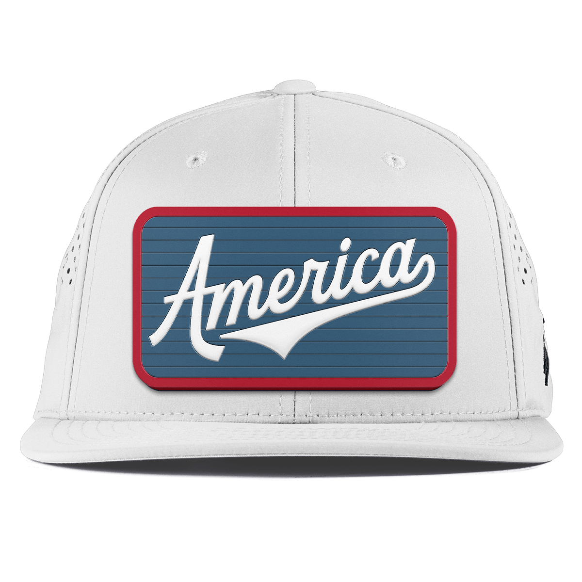 XL USA America Badge Flat Performance White