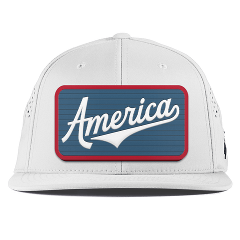 XL USA America Badge Flat Performance White