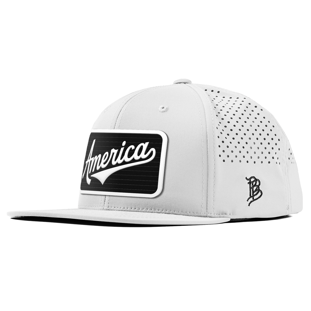 XL Vintage America Badge Flat Performance White