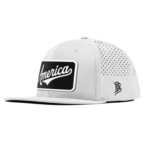 XL Vintage America Badge Flat Performance White