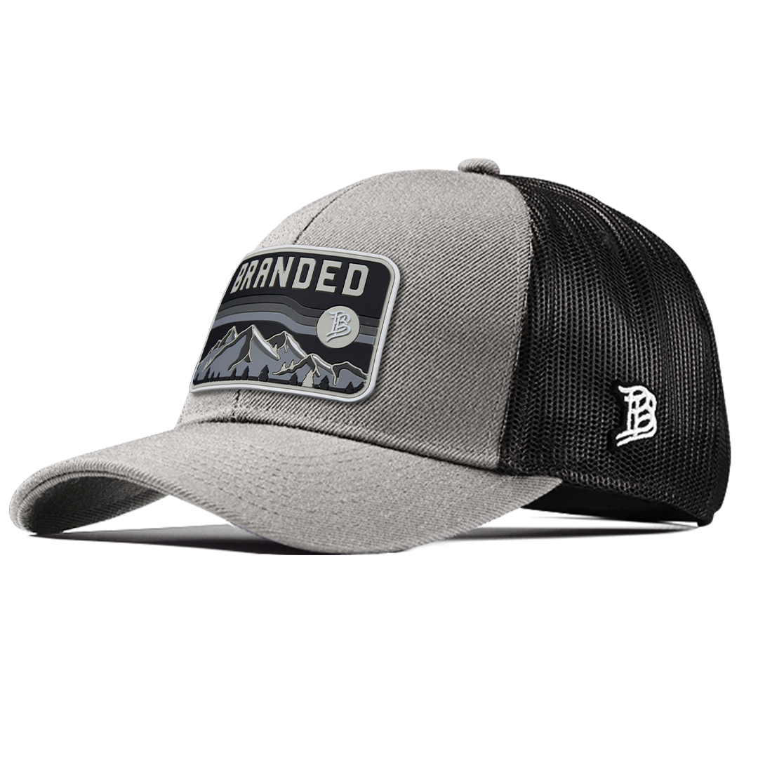 Midnight Horizon Flexfit Snapback Trucker Front Heather Gray