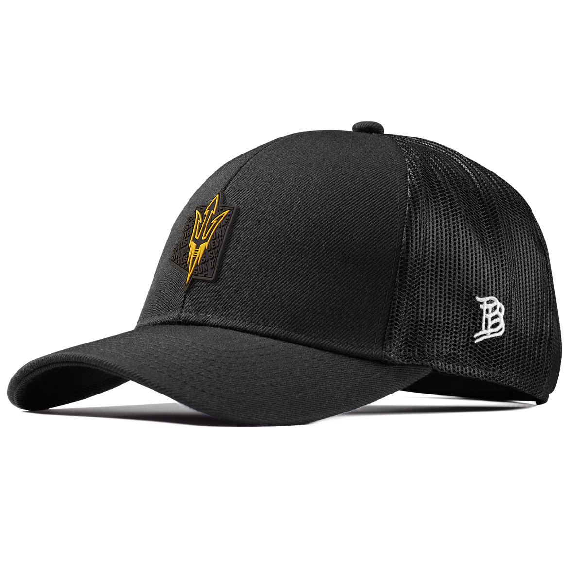 Arizona State University "ASU Blackout Pitchfork" Stretch Snapback Trucker Black