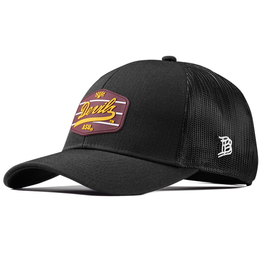 Arizona State University "ASU Devils Maroon" Stretch Snapback Trucker Black