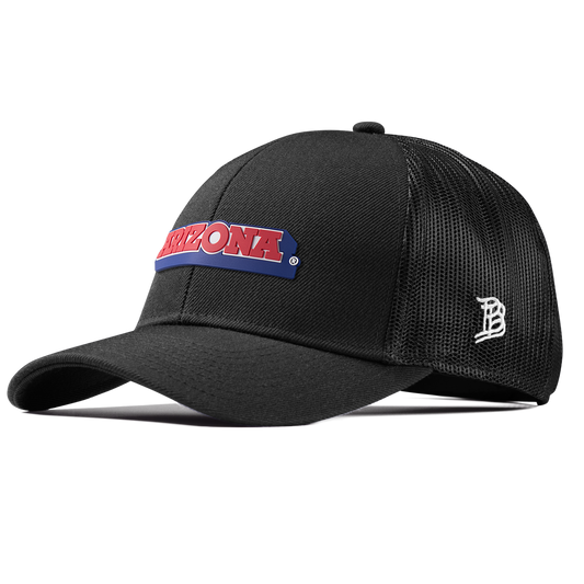 University of Arizona "Arizona Collegiate" Stretch Snapback Trucker Back Black