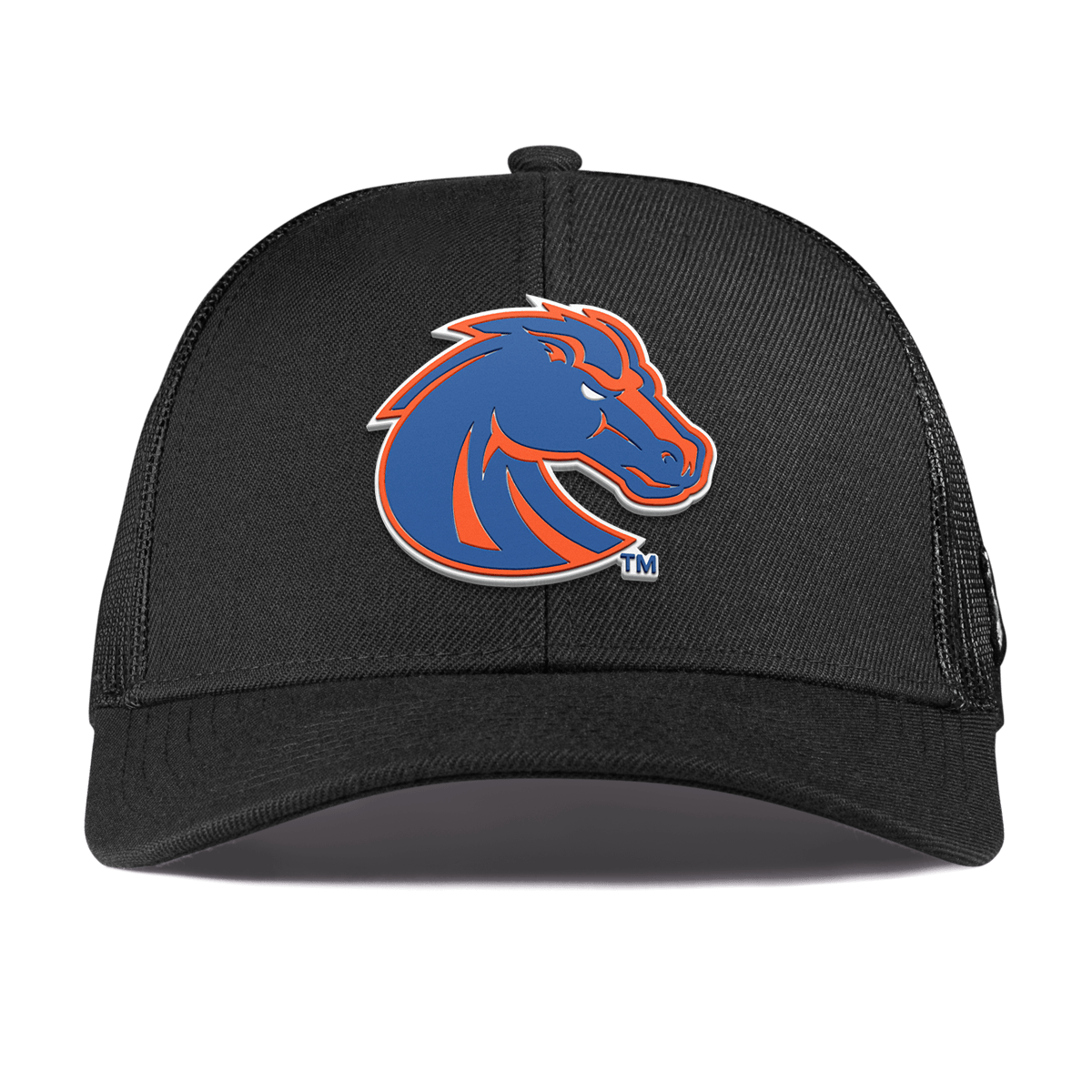 Boise State University "Boise State Broncos Orange" Curved Stretch Trucker Black