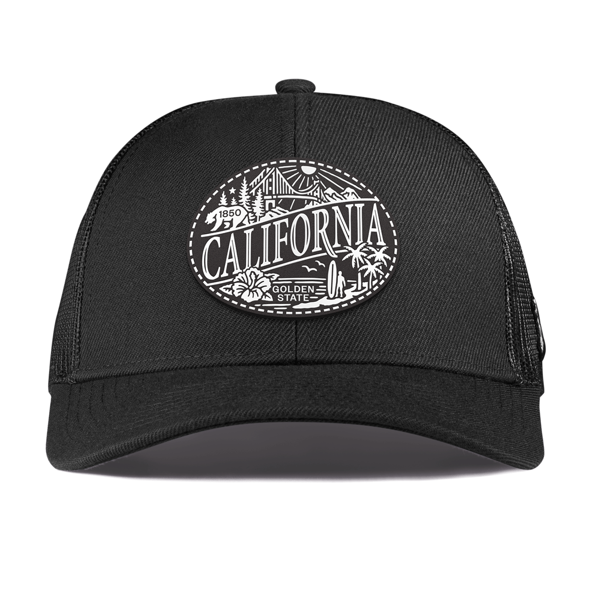 California Traveler Curved Stretch Trucker Black