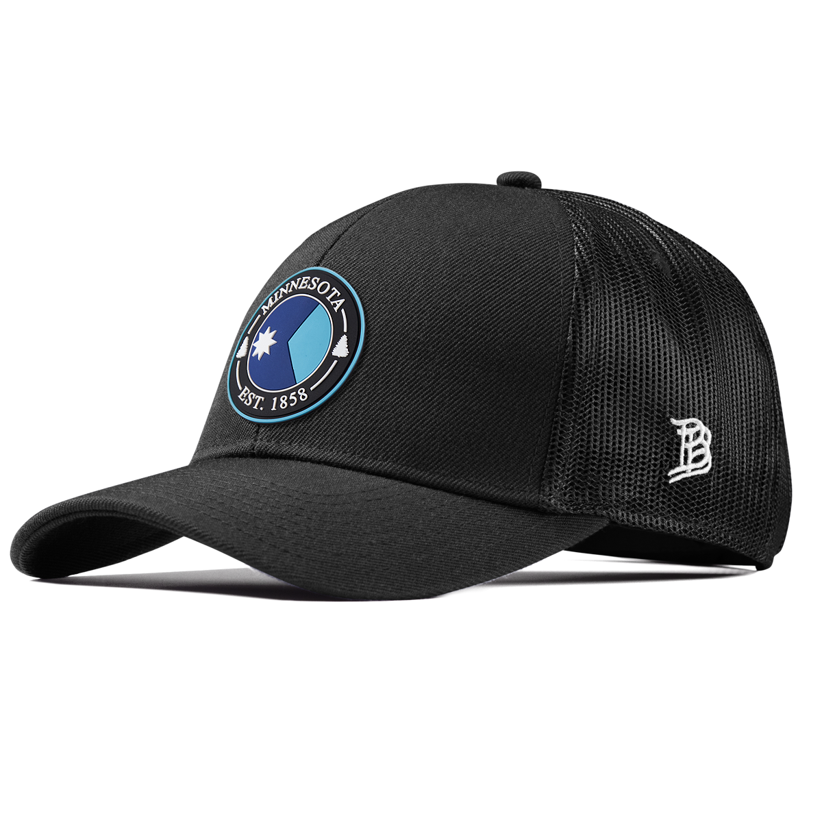 Minnesota Compass Stretch Snapback Trucker Black