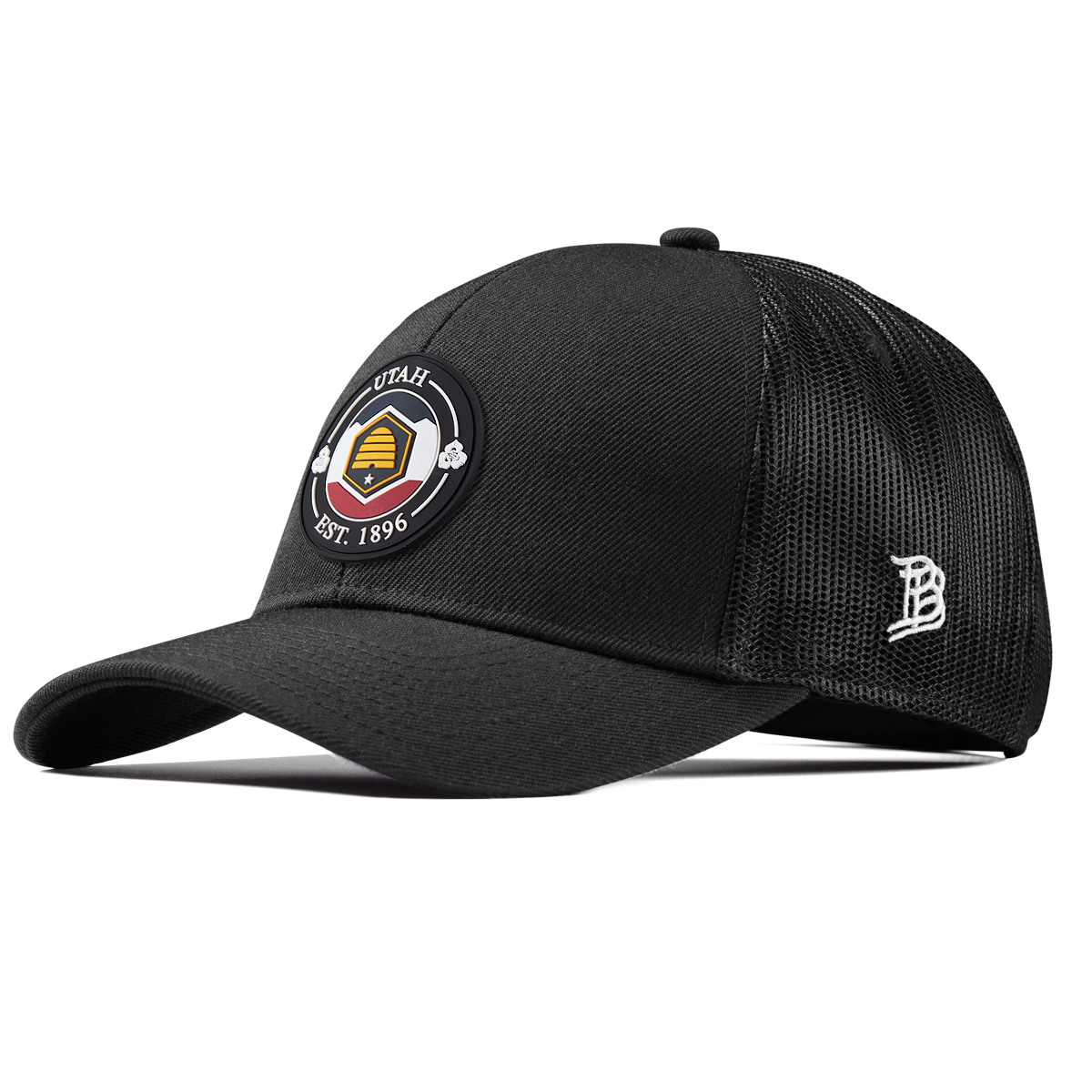 Utah Compass Stretch Snapback Trucker Black