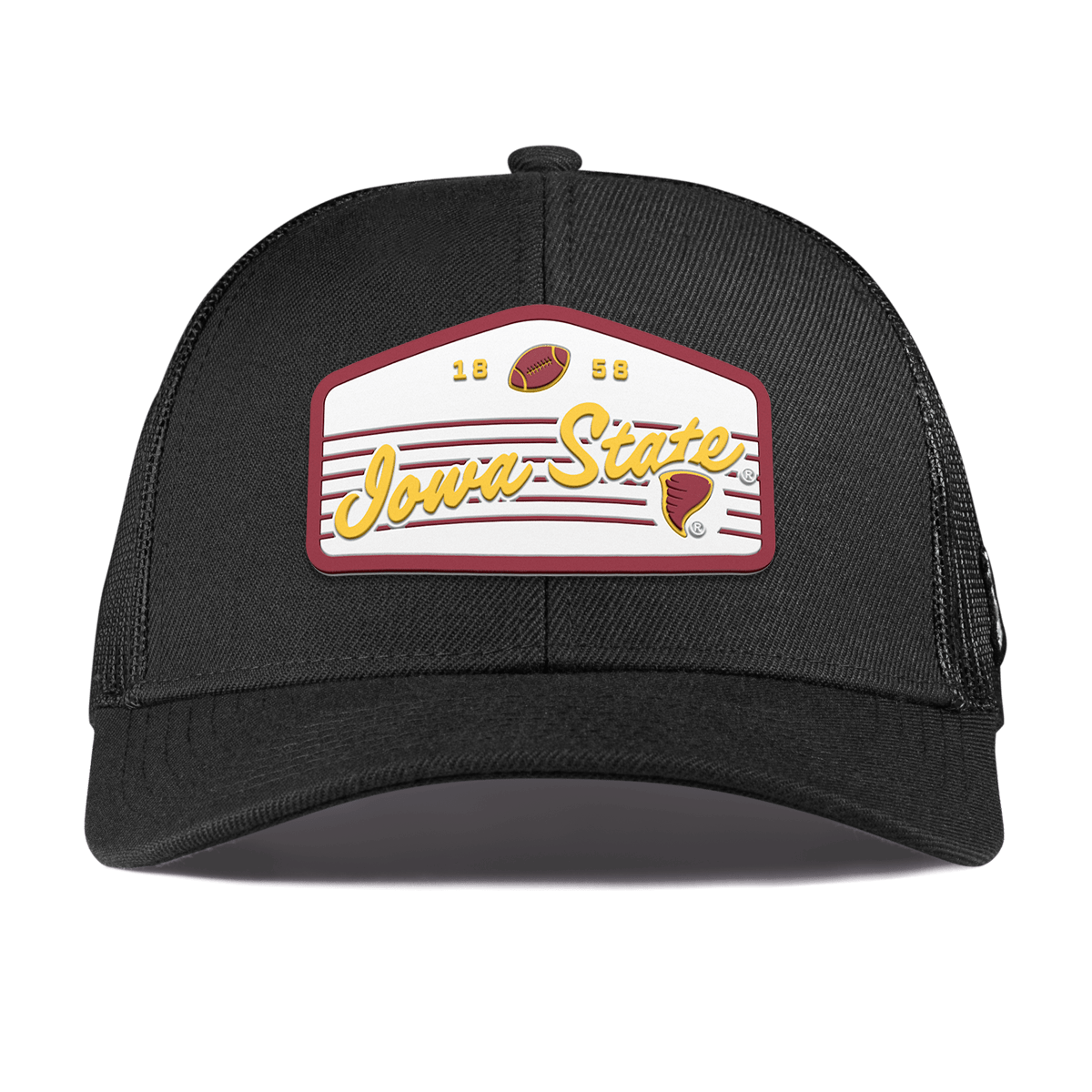 Iowa State University "Cyclones Football" Curved Stretch Trucker Black
