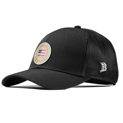 Elevated American Tan Stretch Snapback Trucker Black 