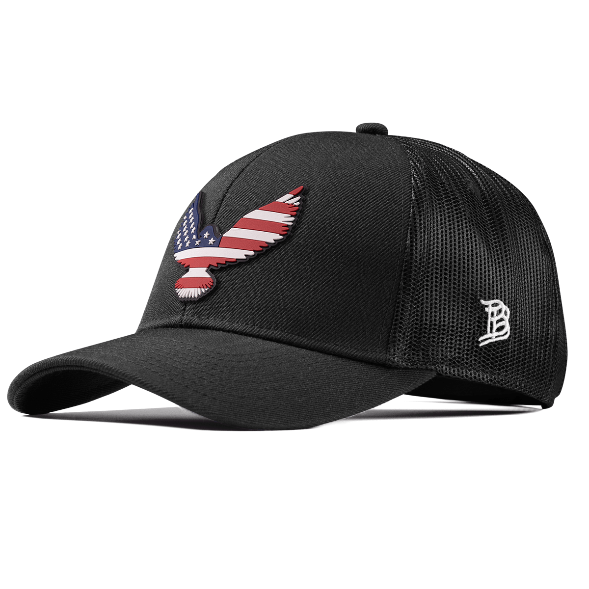 Freedom Eagle PVC Stretch Snapback Trucker Black