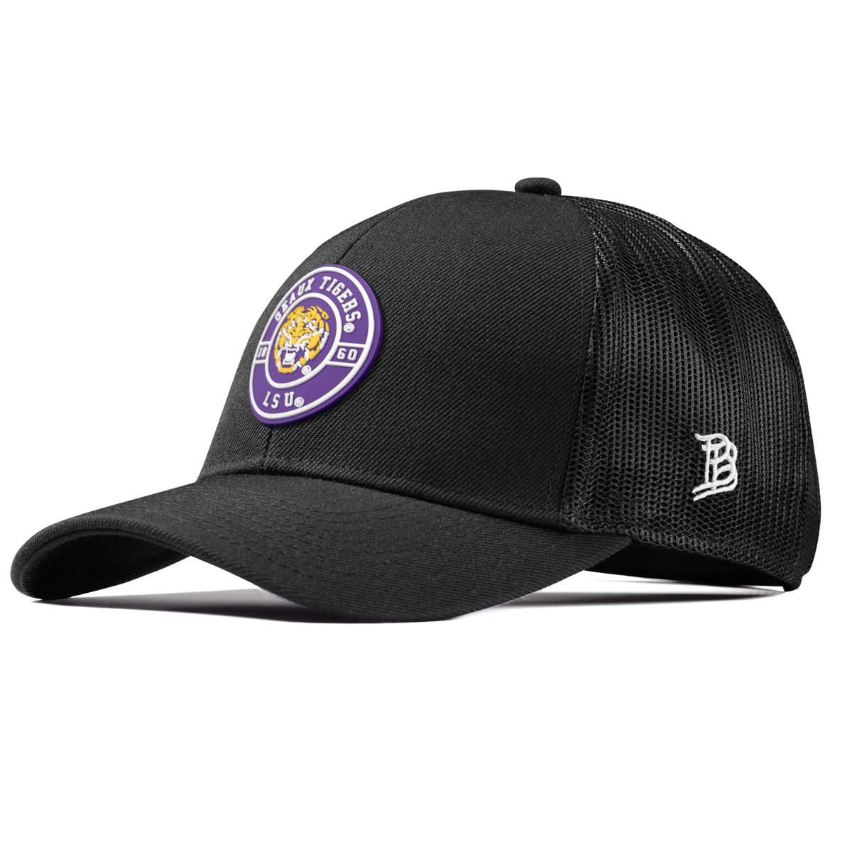 Louisiana State University "Geaux LSU Tigers" Curved Stretch Trucker Black