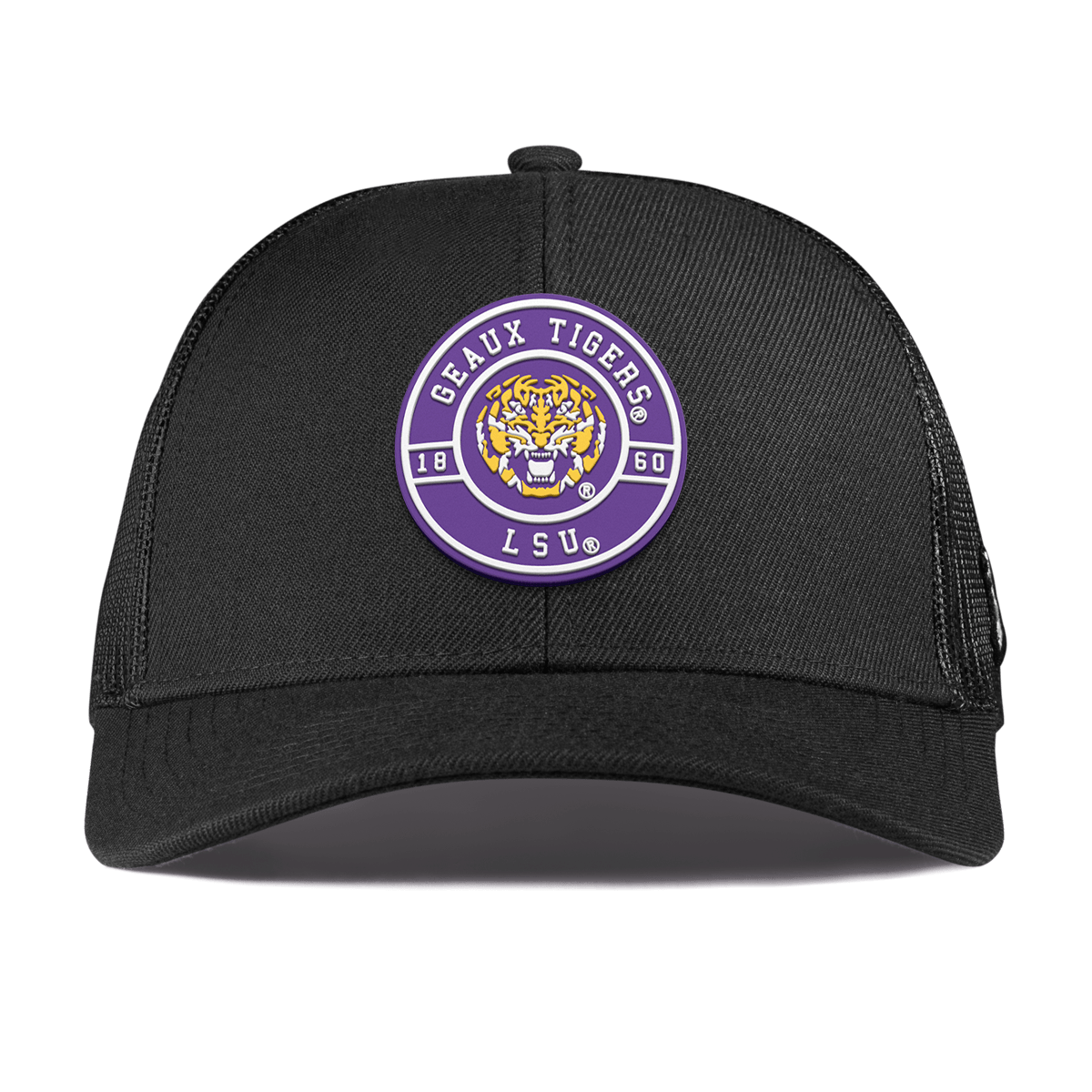 Louisiana State University "Geaux LSU Tigers" Curved Stretch Trucker Black