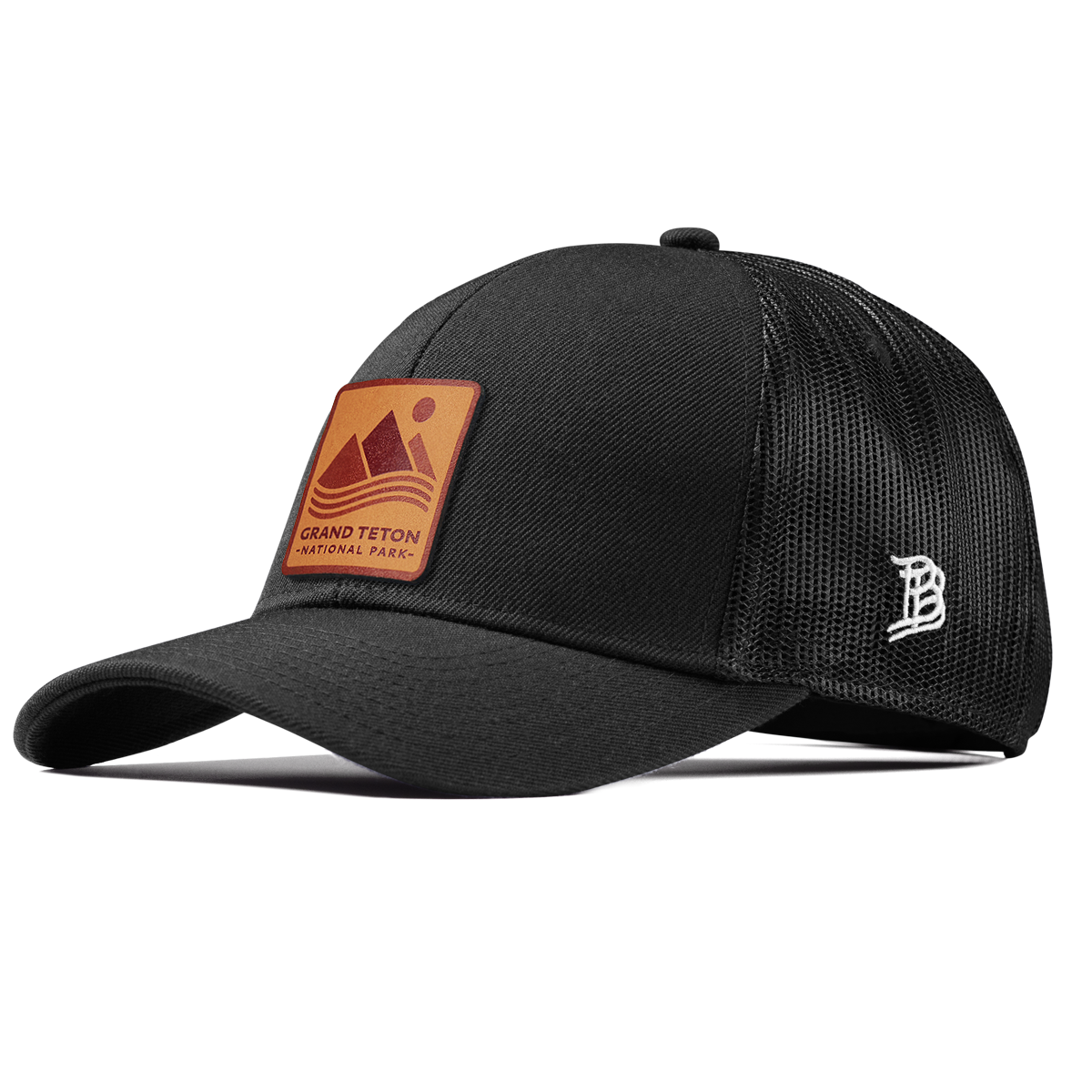 Grand Teton National Park Stretch Snapback Trucker Black