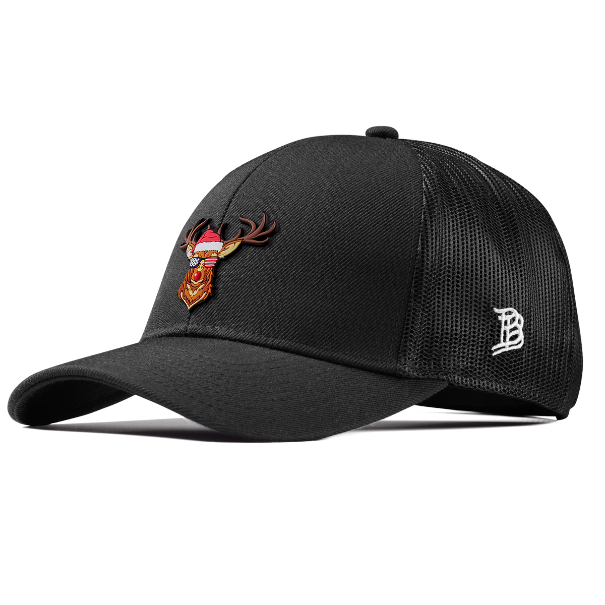 Party Reindeer Stretch Snapback Trucker Black