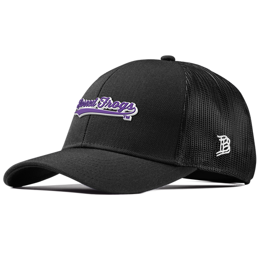 Texas Christian University "TCU Horned Frogs Scripts" Curved Stretch Trucker Black