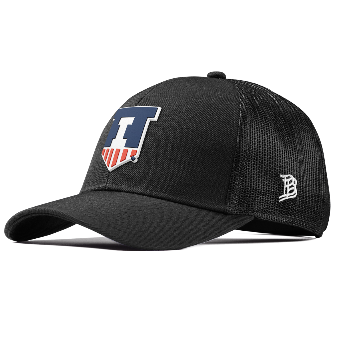 University of Illinois "Illinois Athletics" Curved Stretch Trucker Black