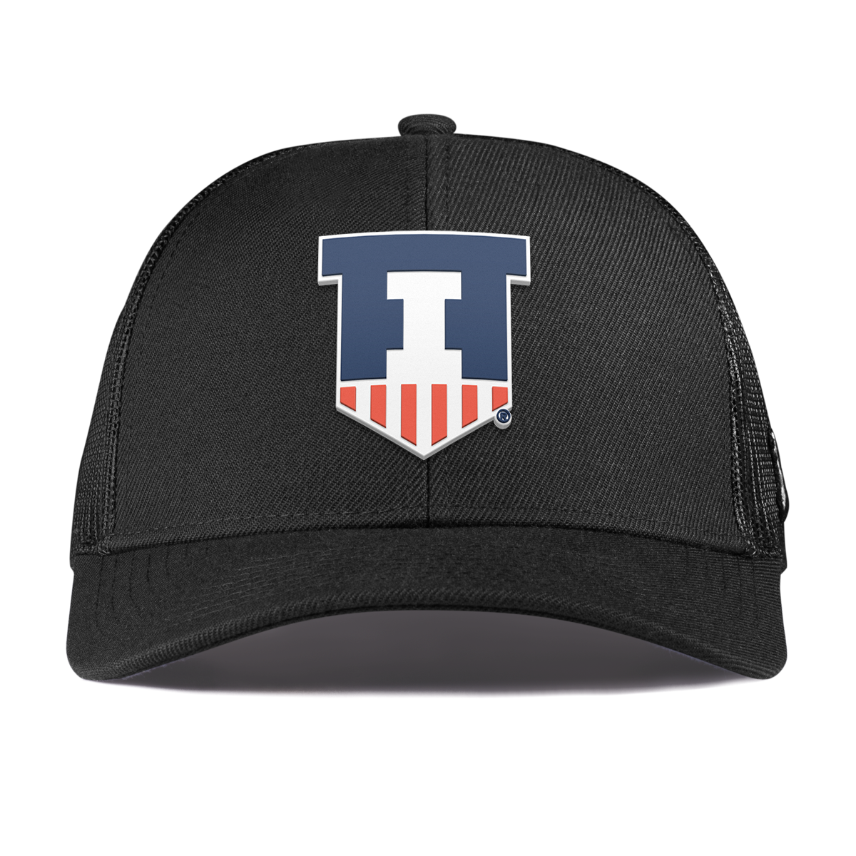 University of Illinois "Illinois Athletics" Curved Stretch Trucker Black