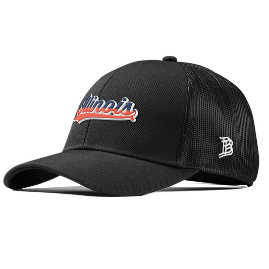 University of Illinois "Illinois Script" Curved Stretch Trucker Black